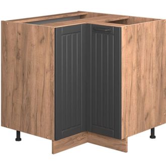 Vicco Armario De Esquina Fame-line, Gris Oscuro, 80.5 Cm, Et Antracita, Vicco