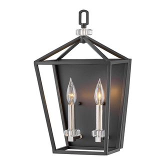 Netlighting Hinkley Stinson Lanterns Pendant Ceiling Light Black with Polished Nickel