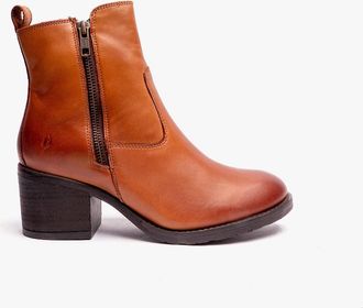 Hush Puppies Womens Hush Puppies HELENA Womens Ankle Boots Tan - Brown - Size: 5