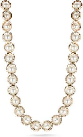 Sphera Milano Faux Pearl Necklace in Gold at Nordstrom Rack
