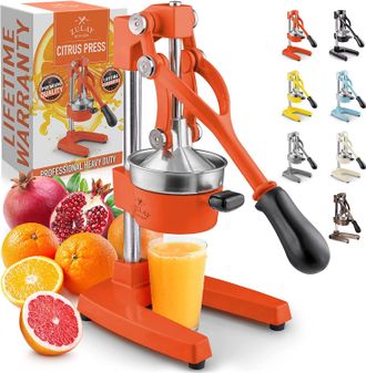 Zulay Kitchen Premium Quality Heavy Duty Manual Orange Juicer and Lime Squeezer Press Stand