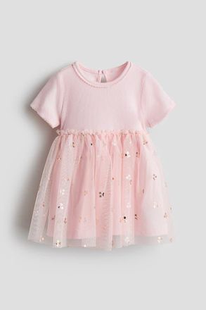 H&M Tulle-skirt Dress in Light Pink/cherries at Nordstrom, Size 12M
