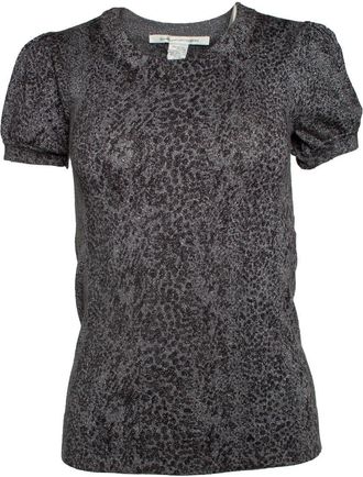 Diane Von F&uuml;rstenberg Leopard lurex top