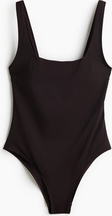 H&M Badeanzug mit wattierten Cups - Dunkelbraun