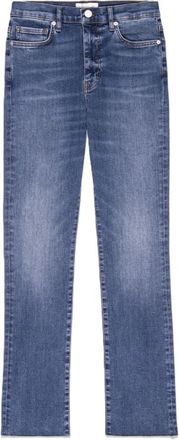 Frame Denim High Straight Raw Denim Jeans - Dames - Regular Fit Jeans - Blauw - W27 - Denim - Jeans
