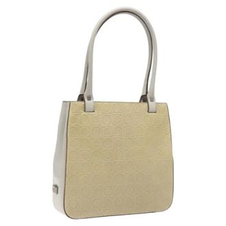 Ferragamo Pre-owned Schoudertas - Dames - Pre-owned - Beige - Maat: ONE Size Leer