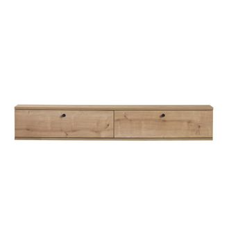 Calicosy Mueble de tv suspendido con 2 puertas abatibles a160 cm - roble