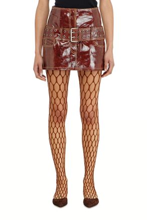 Diesel Patent-leather miniskirt with belt - Skirts - Woman - Red