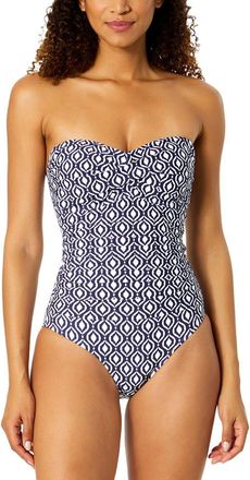 Anne Cole Twist Front Strapless One-Piece
