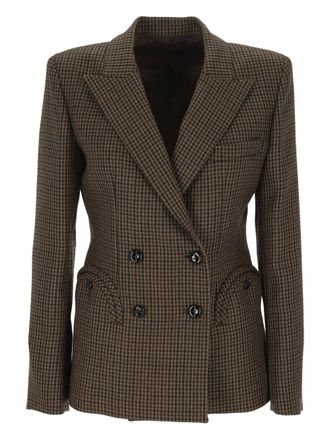 Blazé Milano houndstooth double-breasted blazer - Brown