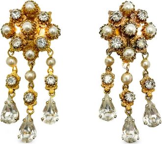 Dior Orecchini Renaissance con cristalli anni 50 - Oro