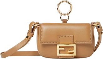 Fendi Tassen, Dames, Beige, ONE Size, Mini Baguette Schoudertas