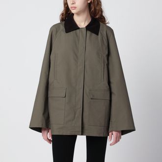 Toteme Giacca country oversize verde kaki