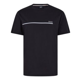 HUGO BOSS Heren Logo Regular T-Shirt (Zwart)