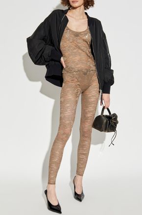 Diesel Lace Leggings CLAIRE, Womens, Green