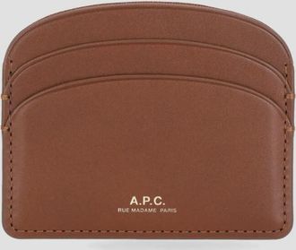 A.P.C. Portacarte in pelle con logo A. p.c
