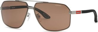 Chopard SCHG89 0509 Mens Sunglasses Silver Size 66