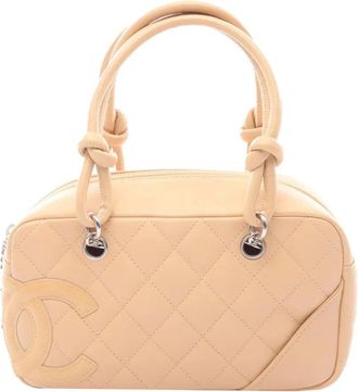 Chanel Borsa a spalla Cambon Ligne mini in pelle di agnello 2005-2006 - Marrone