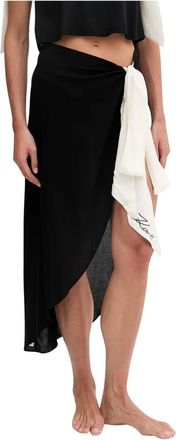 Karl Lagerfeld Badmode, Dames, Zwart, L, Bow Pareo