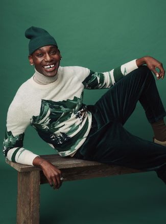 Le 31 Mens Alpine jacquard sweater