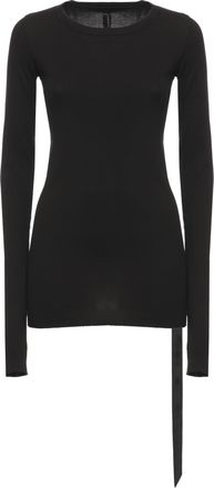 Rick Owens Fitted Cotton Jersey Top with Iconic Lace Detail