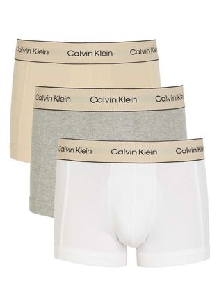 Calvin Klein Heritage Stretch-cotton Trunks - set of Three - Grey - XL