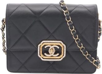Chanel Pre-owned Vintage Schoudertas - Dames - Vintage Schoudertas - Zwart - ONE Size - Leer - Vintage
