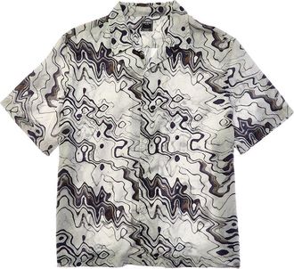 Todd Snyder Todd Snyder Tonal Marble Print Camp Collar Shirt