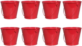 OEM Cubo Peque&ntilde;o De Metal Con Asa, Cubo De Juguete De Playa Para Decoraci&oacute;n De Fiestas, Aula, Cubo De Almacenamiento De Oficina, 8 Piezas A