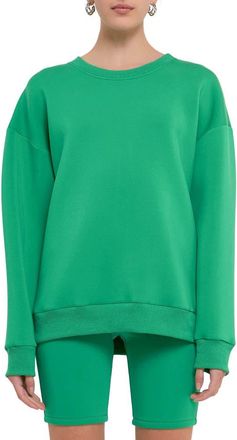 Grey Lab Lounge Wear Crewneck Sweatshirt in Green at Nordstrom, Size X-Small