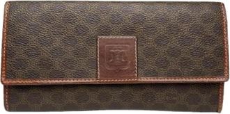 Celine Pre-owned Lederen Portemonnee - Dames - Vintage Accessoires - Bruin - ONE Size - Leer - Vintage