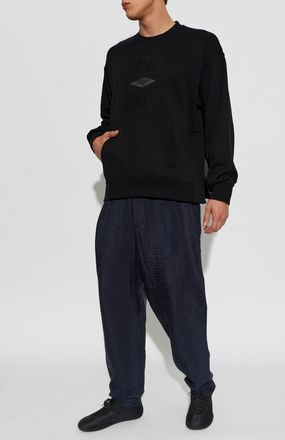 Emporio Armani Sweatshirt With Embroidered Logo, Mens, Black