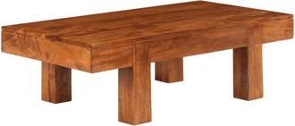 vidaXL Mesa de centro madera maciza acacia acabado miel 100x50x30 cm vidaXL