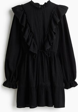 H&M Kleid aus Leinenmix - Schwarz