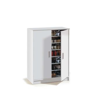 F.R.S. Frs - Armario Multiusos 2 Puertas Lassie En Blanco, 75cm(ancho) 101cm(altura) 36cm(fondo)