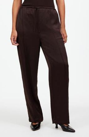 Madewell Pintuck Slim Pull-On Pants in Dark Carob at Nordstrom Rack, Size Xx-Small