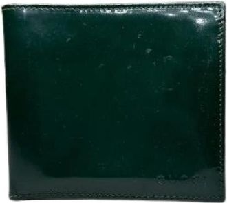 Gucci Pre-owned Compact Wallet - Dames - Vintage Accessoires - Groen - ONE Size - Leer - Vintage