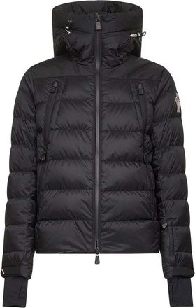 Moncler Black Zip-Up Hooded Down Jacket