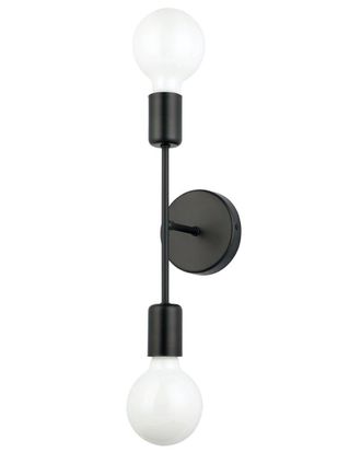Eglo Eglo Avondale 2 Light Open Bulb Wall Light With Matte Black Finish