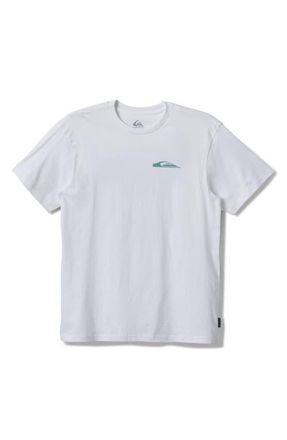 Quiksilver Hunter Spray Logo Cotton Graphic T-Shirt in White at Nordstrom, Size Medium