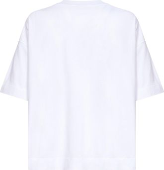 Dries Van Noten Mens T-Shirt Oversized Jersey White Cotton T-Shirts And Polos