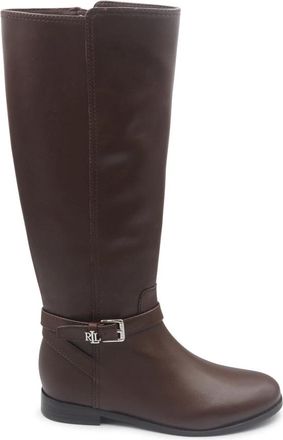 Ralph Lauren Brooke Tall Boot - Dames - Hoge Laarzen - Bruin - 38 EU - Katoen - Schoenen