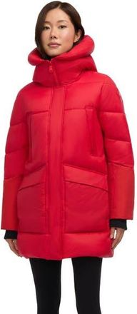 Pajar Heirani Mid-Length Quilted Parka Puffer with Oversized Hood in Current Red at Nordstrom, Size Xx-Large