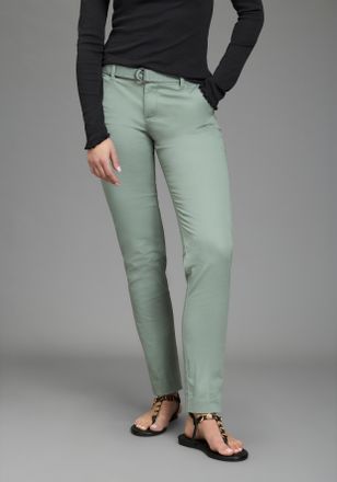 AJC Chinohose AJC, Damen, Gr. 32, N-Gr, salbei, Web, Obermaterial: 98% Baumwolle, 2% Elasthan, gerade, unten schmal lang, Hosen Chinohose, in l&auml;ssiger For