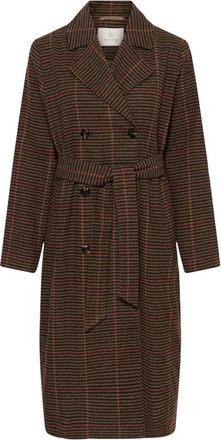Kaffe Cappotto Doppio Petto - - Coats - Donna - Marrone - 3XL