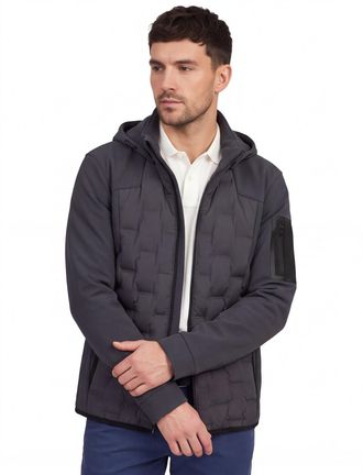 HUGO BOSS winterjas Boss Green grijs met capuchon