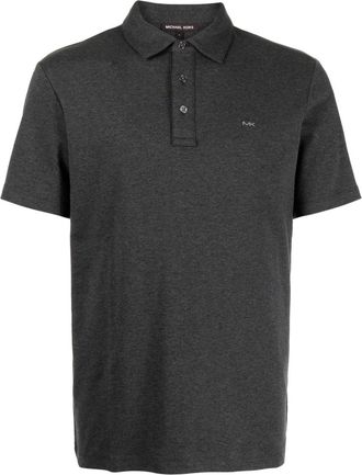 Michael Kors logo-embroidered cotton polo shirt - Grey