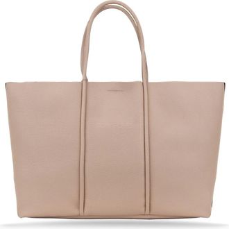 Tom Ford Rode leren schoudertas magnetische knoop - Dames - Shoppers - Beige - ONE Size - Leer - Tassen