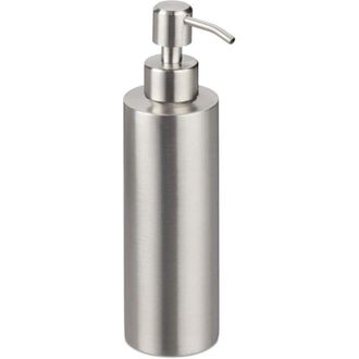 OEM Dispensador De Jab&oacute;n Recargable, 320 Ml, Plateado, Para Ba&ntilde;o Y Cocina, Con Bomba, Acero Inoxidable - Crezuo