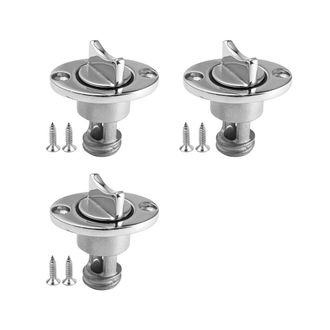 OEM Adecuado Para 3 Tapones De Drenaje De Popa, De Forma Ovalada, Fabricados En Acero Inoxidable 316, Para Vigas De Popa Con Un Di&aacute;metro Interior De 1 Pul